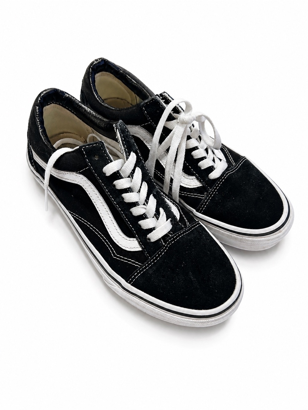 Vans Black and White Low-Top Skate Shoes size 7